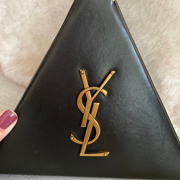 SAINT LAURENT Leather Pyramid Bag - Picture 3 of 8